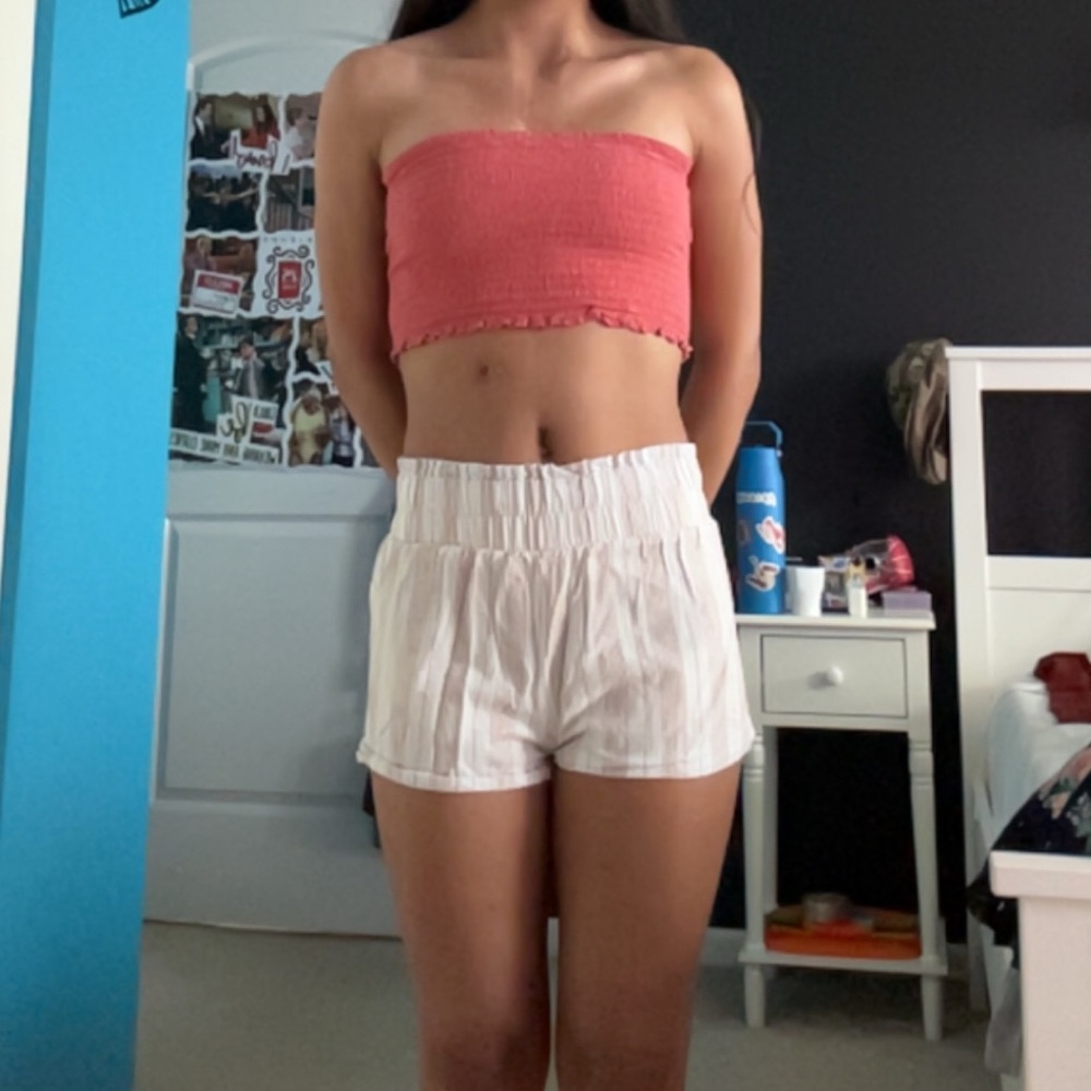 Coral Tube Top and Shorts Set